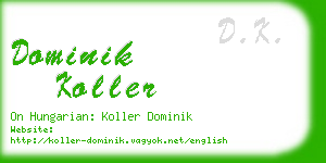 dominik koller business card